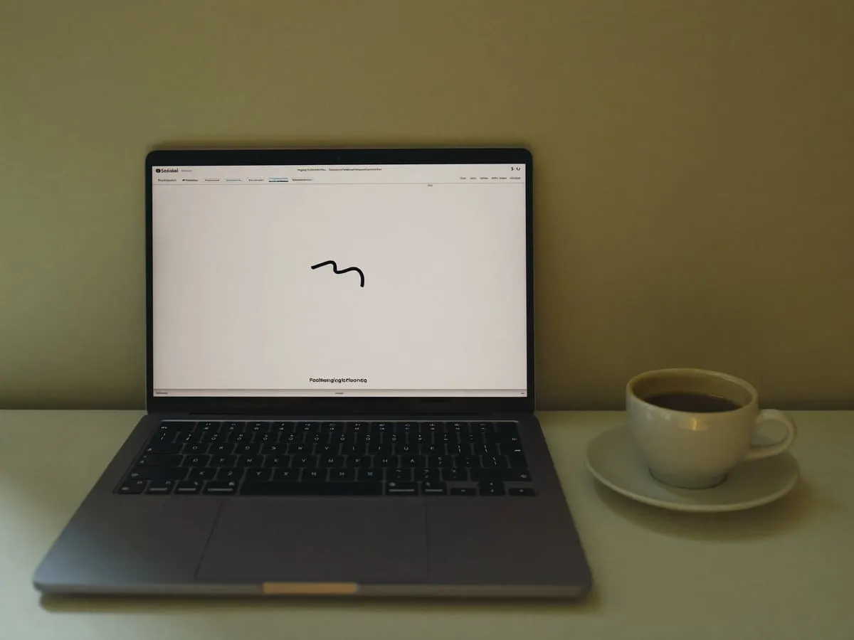 A laptop on a desk against a sage wall